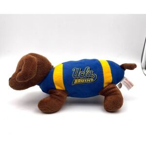 UCLA Bruins Dachshund Dog Plush Stuffed Animal Blue Yellow Mascot Toy 10"